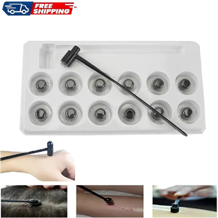 7Star Needle Plum Blossom Dermal Hammer 13pcs Replaceable Heads Kit Micro-needle
