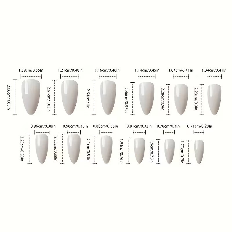 24Pcs-Bridal Almond Nails Pink White French Hand Drawn Floral Press on Nails
