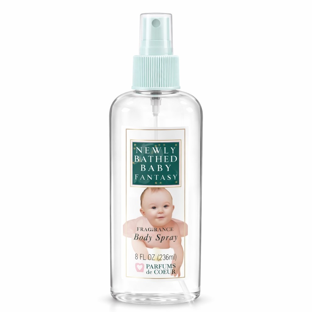 1 NEWLY BATHED BABY FANTASY 8oz / 236mL Fragrance Body Fantasy Parfums de Coeur
