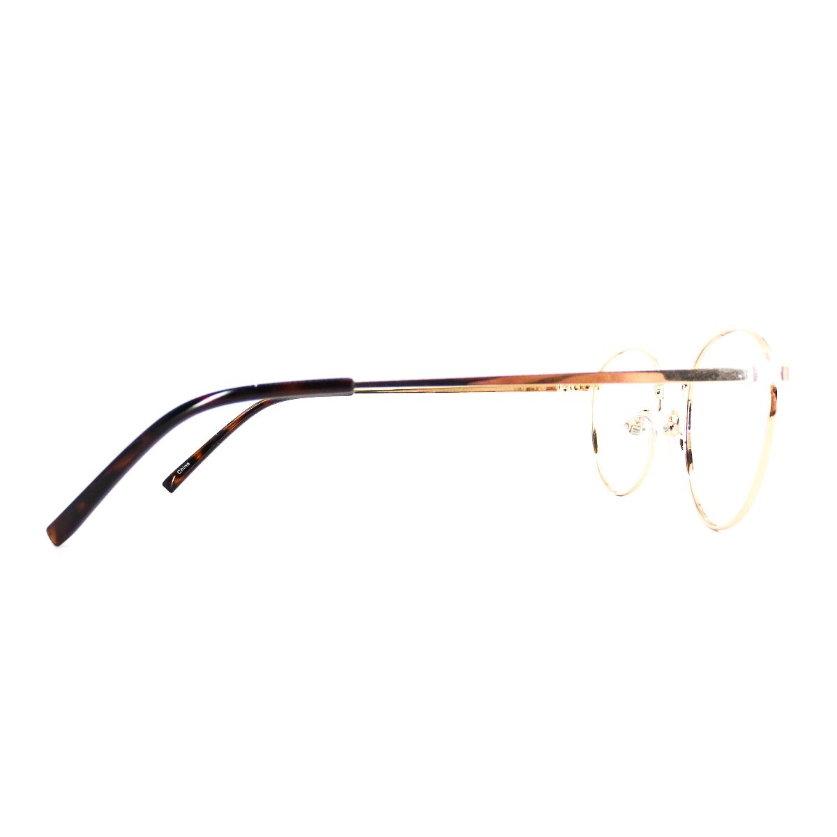 WM20202 GD Gold Womens Small Round Full Rim Eyeglasses 48-18-140