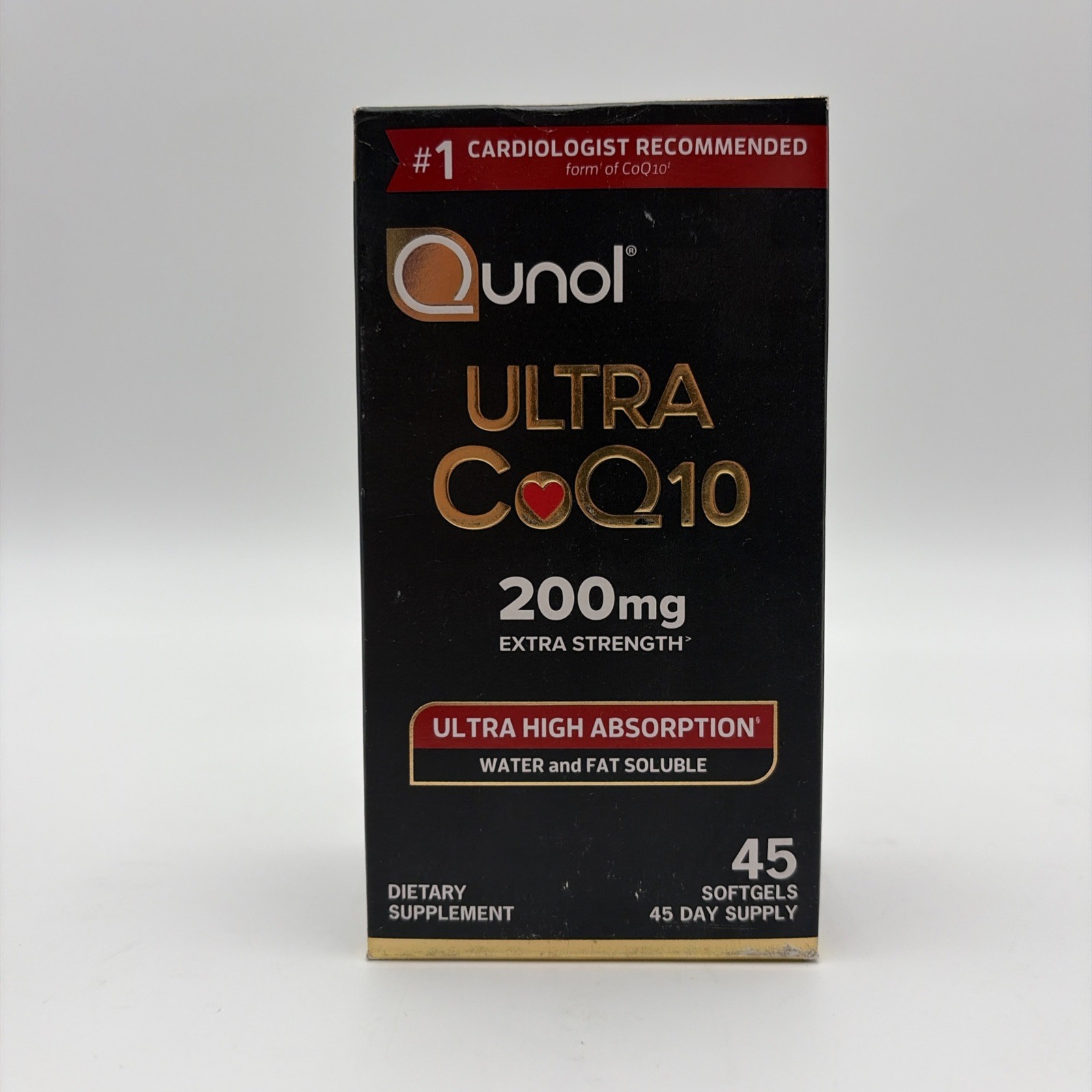 Qunol Ultra CoQ10 200mg Extra Strength 45 Softgels Exp 03/27