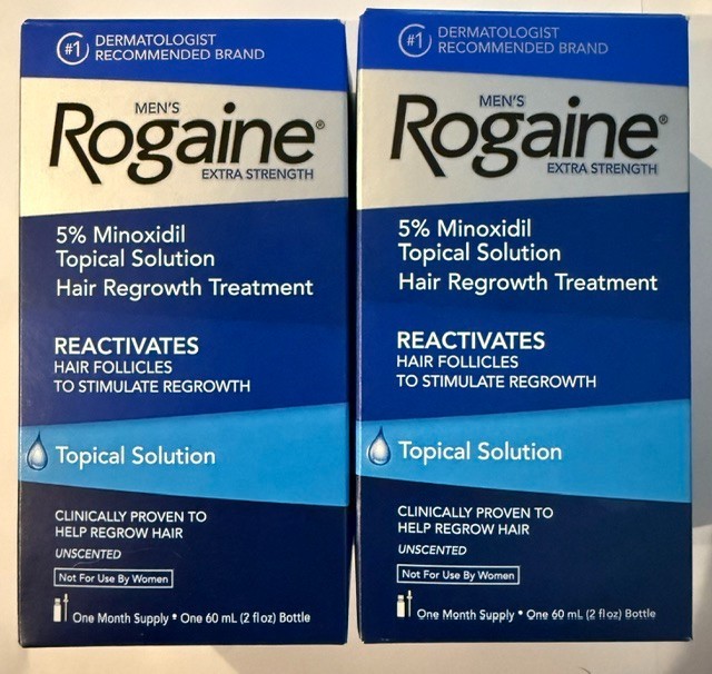 2-PACK Rogaine Men’s 5% Minoxidil Foam H5-2028 EX Free Ship