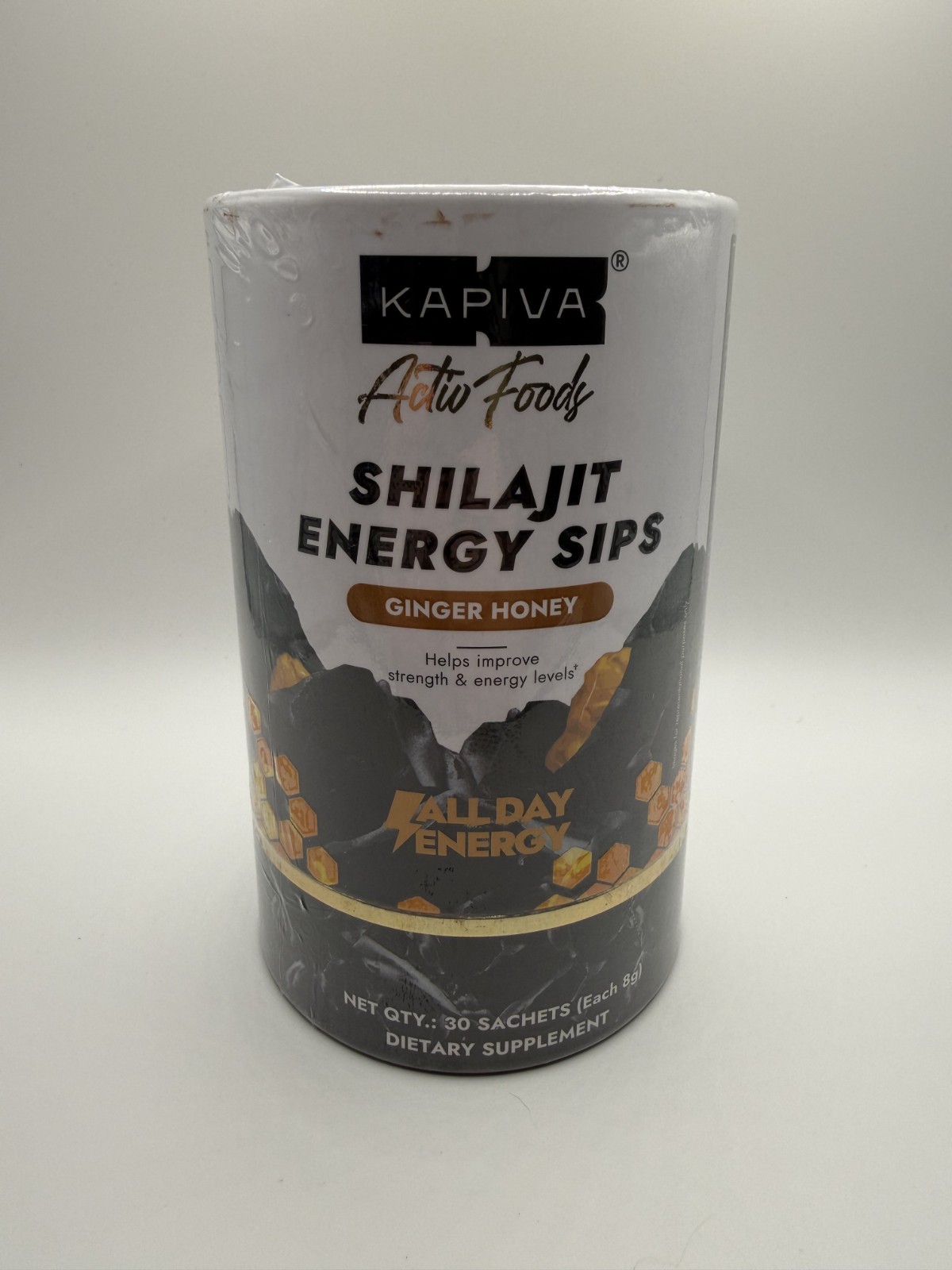 Kapiva Shilajit Energy Sips 30 Sachets Ginger Honey Ayurvedic Energy Drink – New