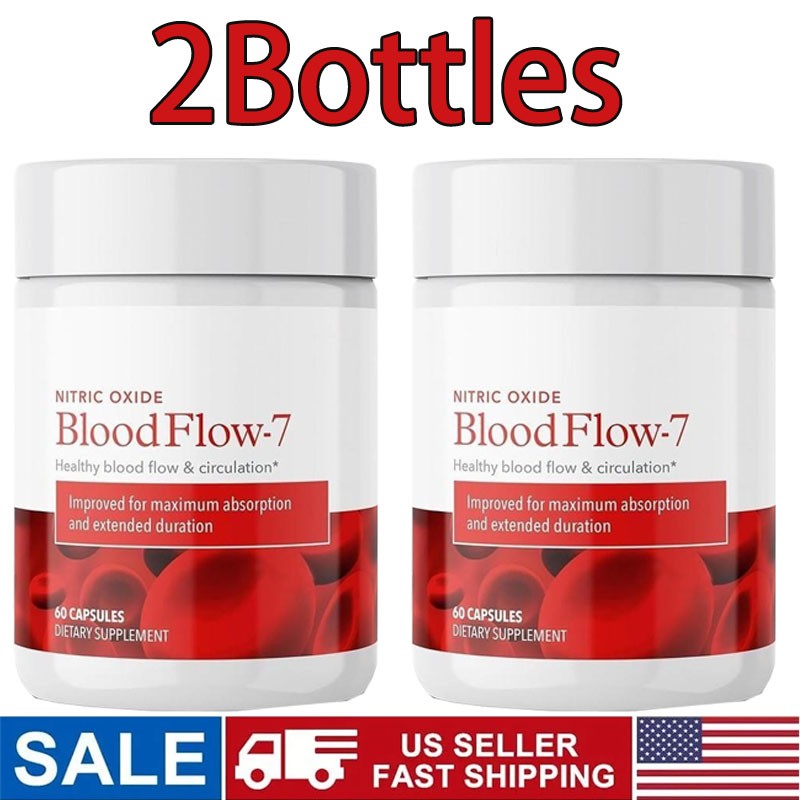 2Bottles Bloodflow-7 Blood Circulation Supplement | Nitric Oxide with Nitros