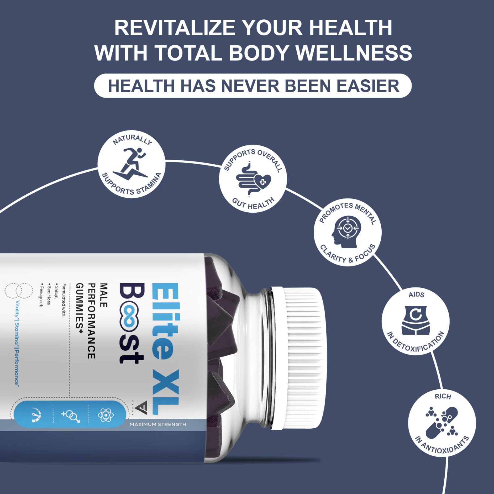 Elite XL Boost Gummies, EliteXL Boost Male Performance (30 Gummies)