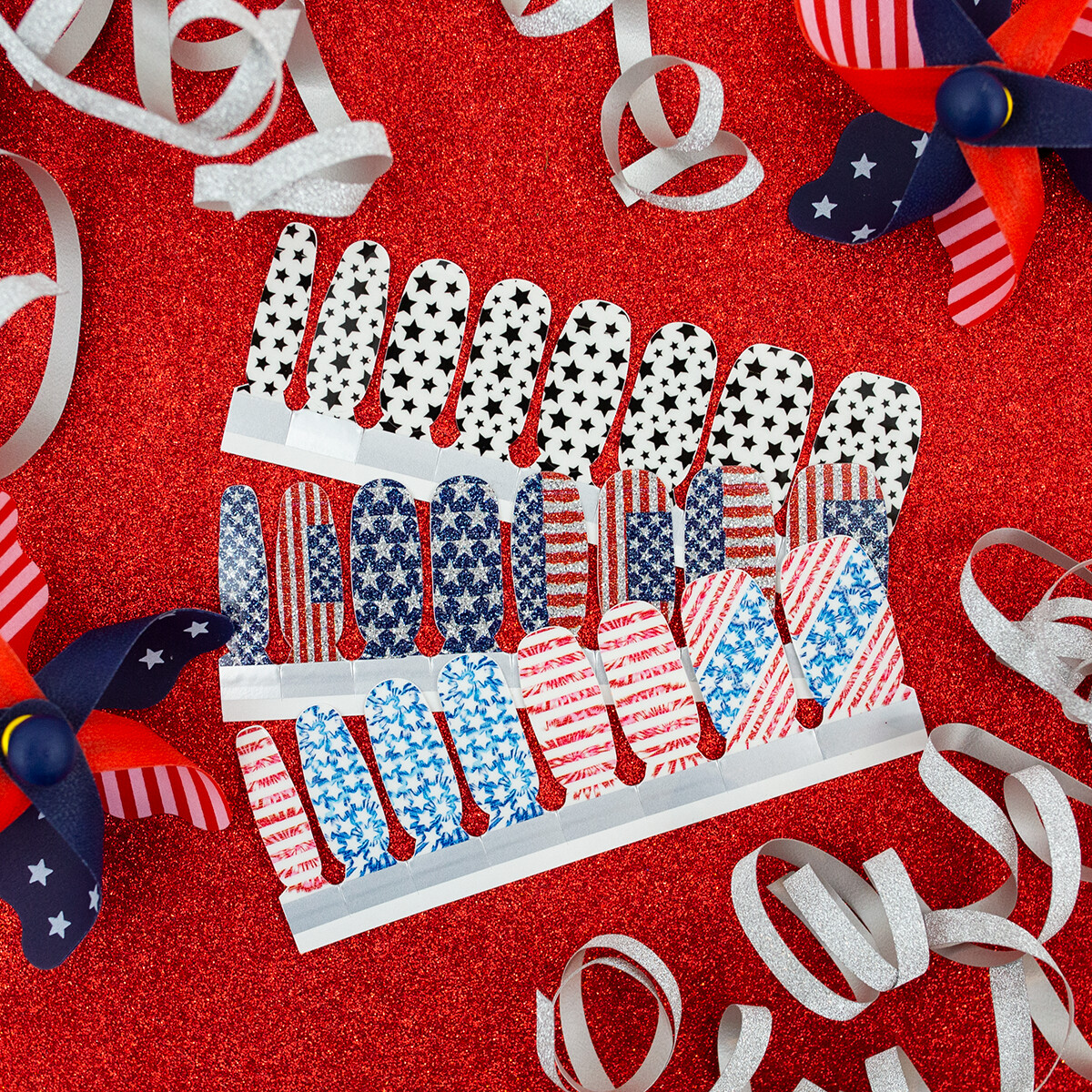 ✨ COLOR STREET Polish Strips Patriotic 4th July USA flag red white blue America