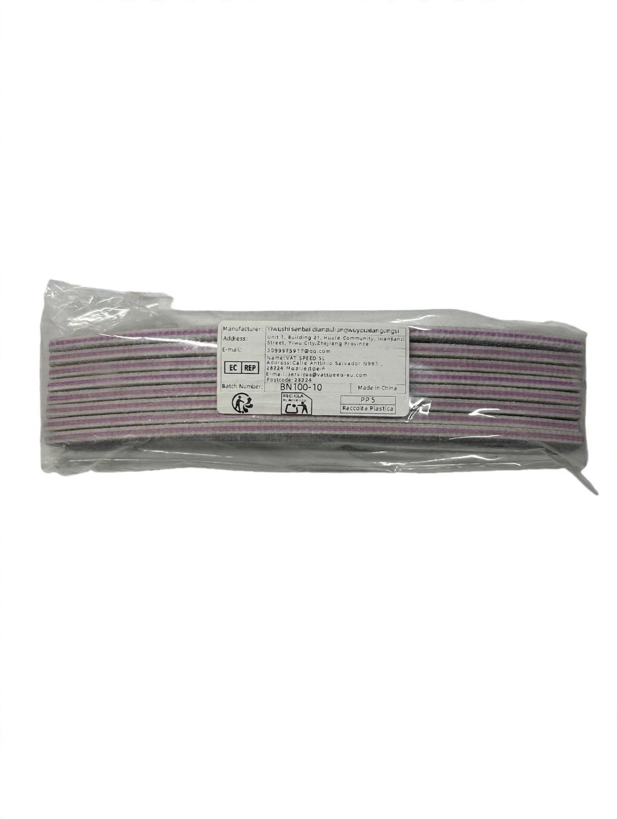 8 Pcs Professional Nail File 100/100/ Half Moon Emery Board