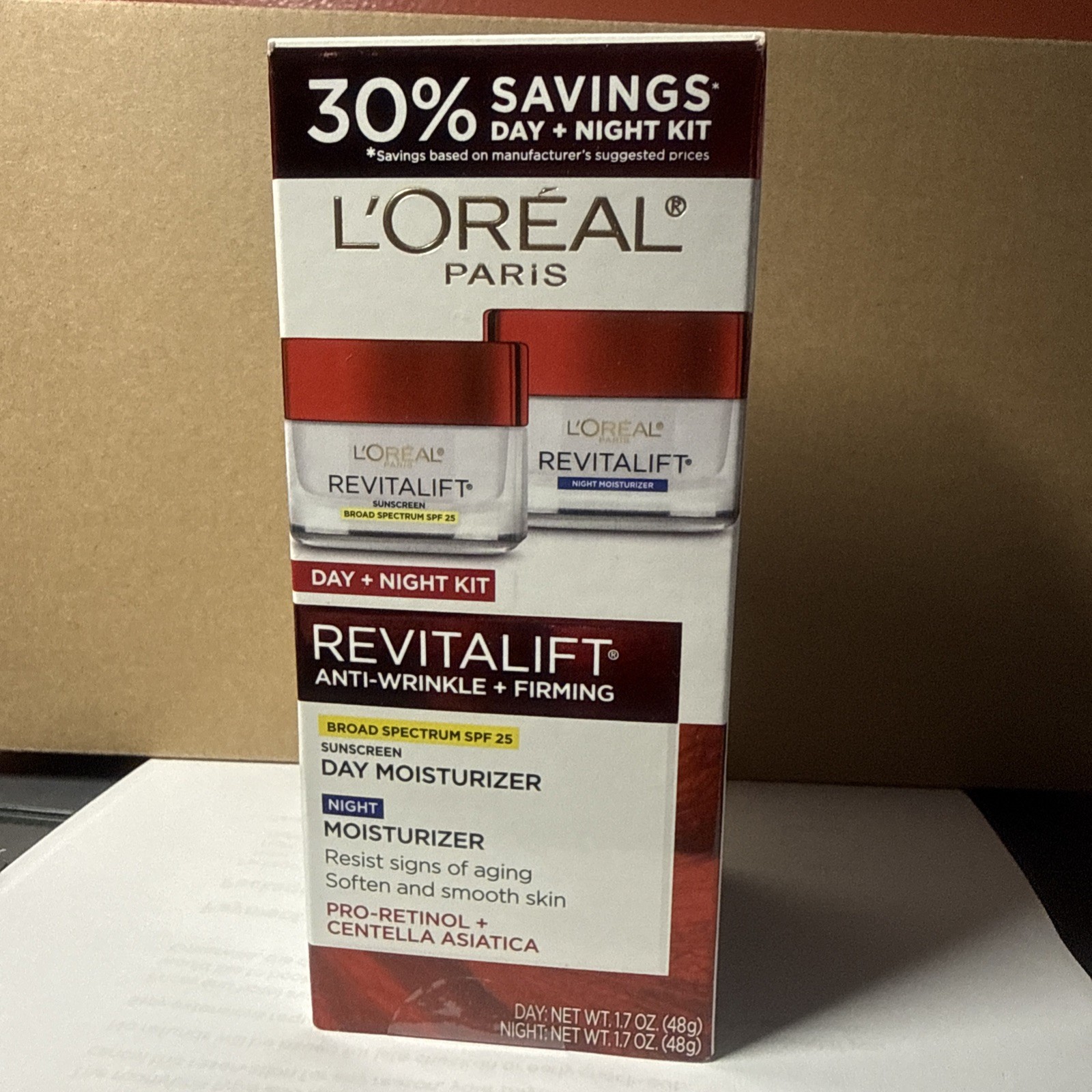 L’Oreal Revitalift Anti-Wrinkle Firming NIGHT & DAY Moisturizer 1.7 oz NIB