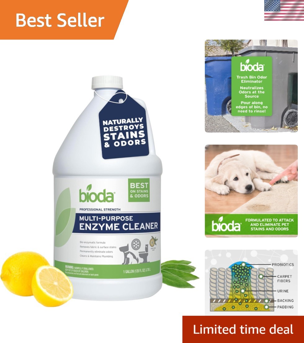 Enzyme-Powered Probiotic Cleaner – Eliminates Odors for 21 Days – 1 Gallon