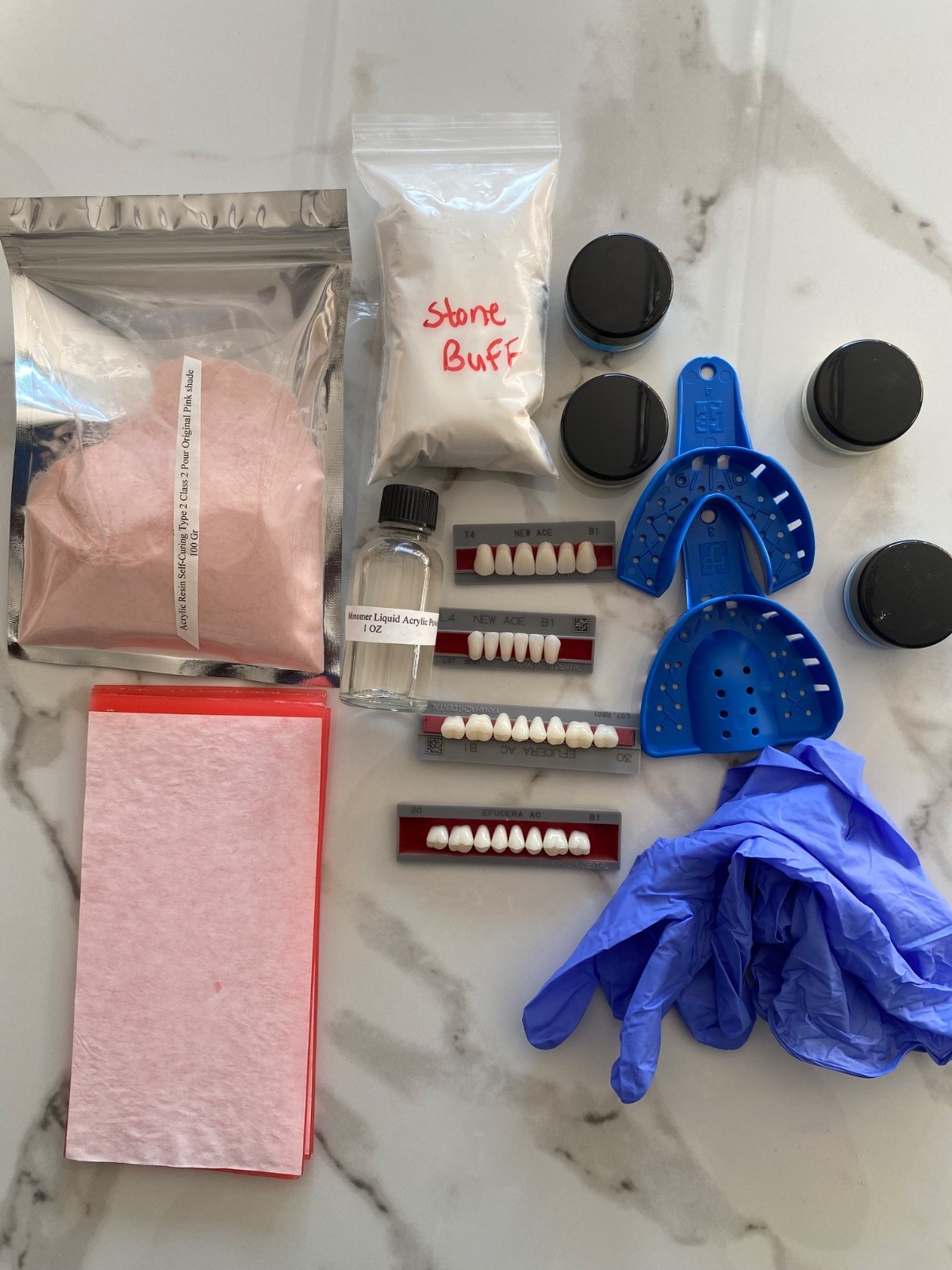 DIY Denture Kit Complete Custom Dentures Temporary Teeth Tooth Full/Partial