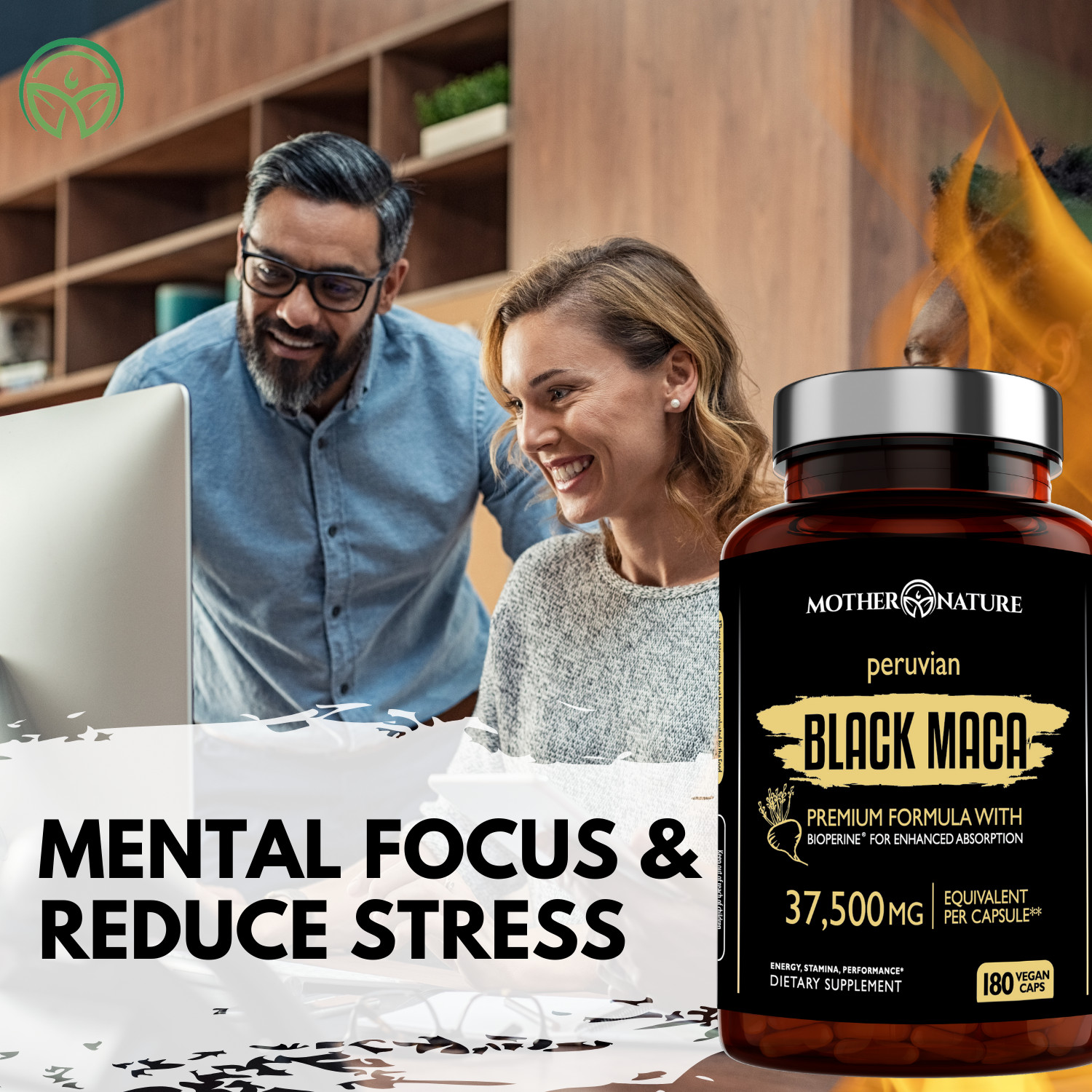 Organic Black Maca Extract, 37,500mg, 180ct & 60ct, for Sexual Health & T Boost