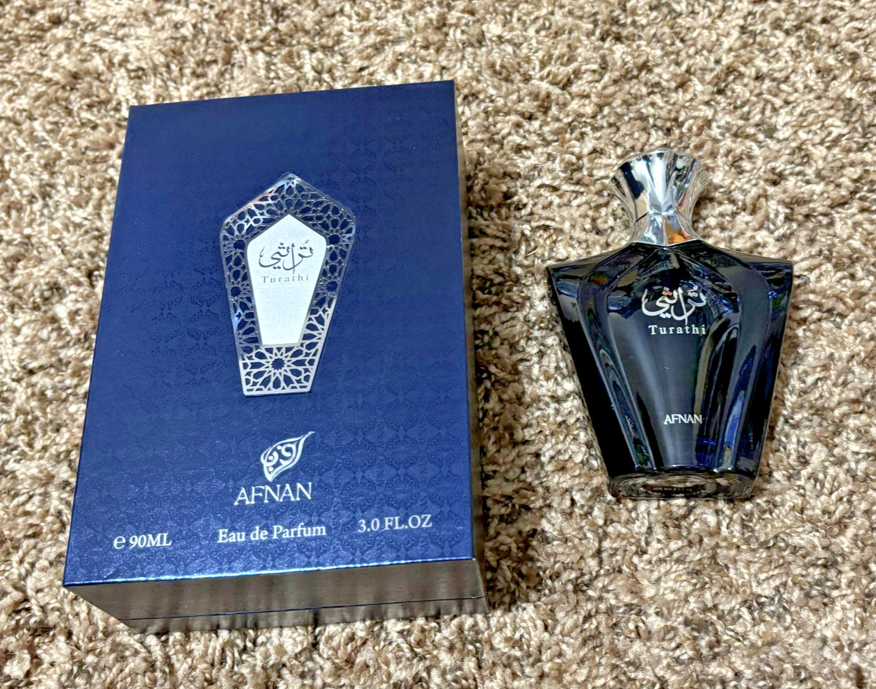 Afnan Turathi Blue 3 fl oz Men’s Eau de Perfume Spray 99% New