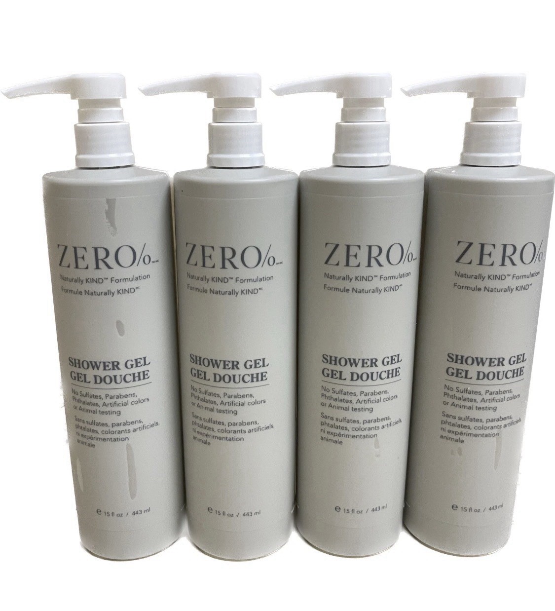 4 Bottles Gilchrist & Soames Zero% Shower Gel 15oz Naturally Kind Formula New