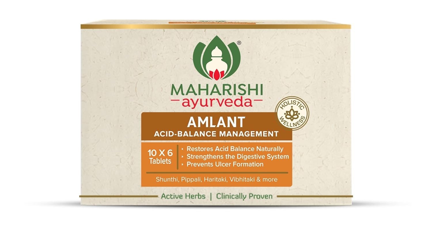 Maharishi Ayurveda Amlant 60 Tablets | Acidity & Gas Relief | Free Shipping