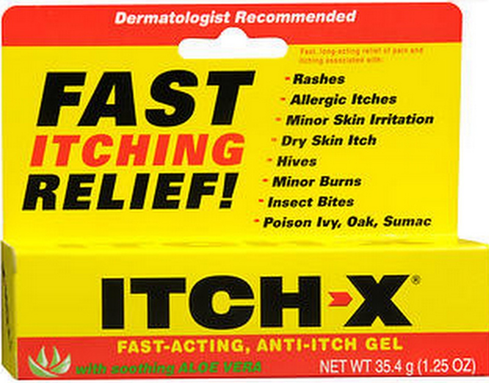 ITCH-X Anti-Itch Gel 1.25 oz PHARMACY FRESH ^