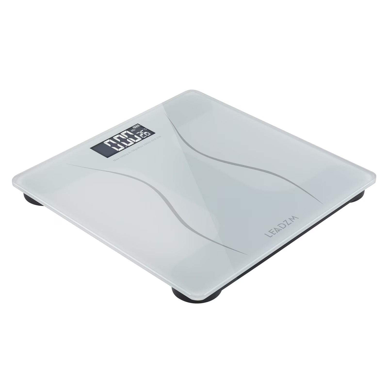 397lb Capacity Electronic Scale with Auto Zero Function for Daily Weighing White