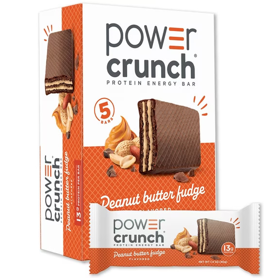Power Crunch Original Protein Energy Bars, Peanut Butter Fudge, 1.4 oz, 5 Count