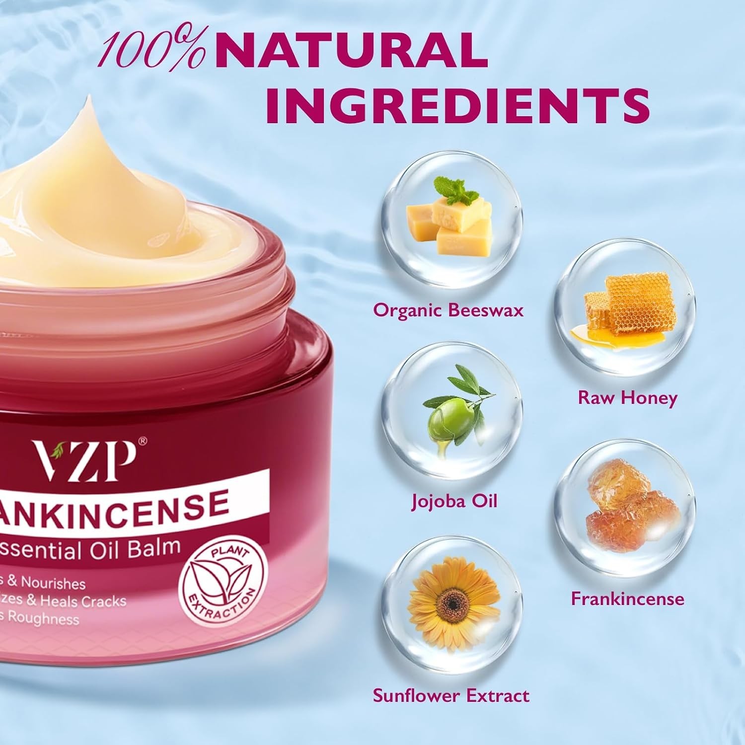 Frankincense Balm 2.1Fl Oz, Deep Moisturizing Frankincense Cream for