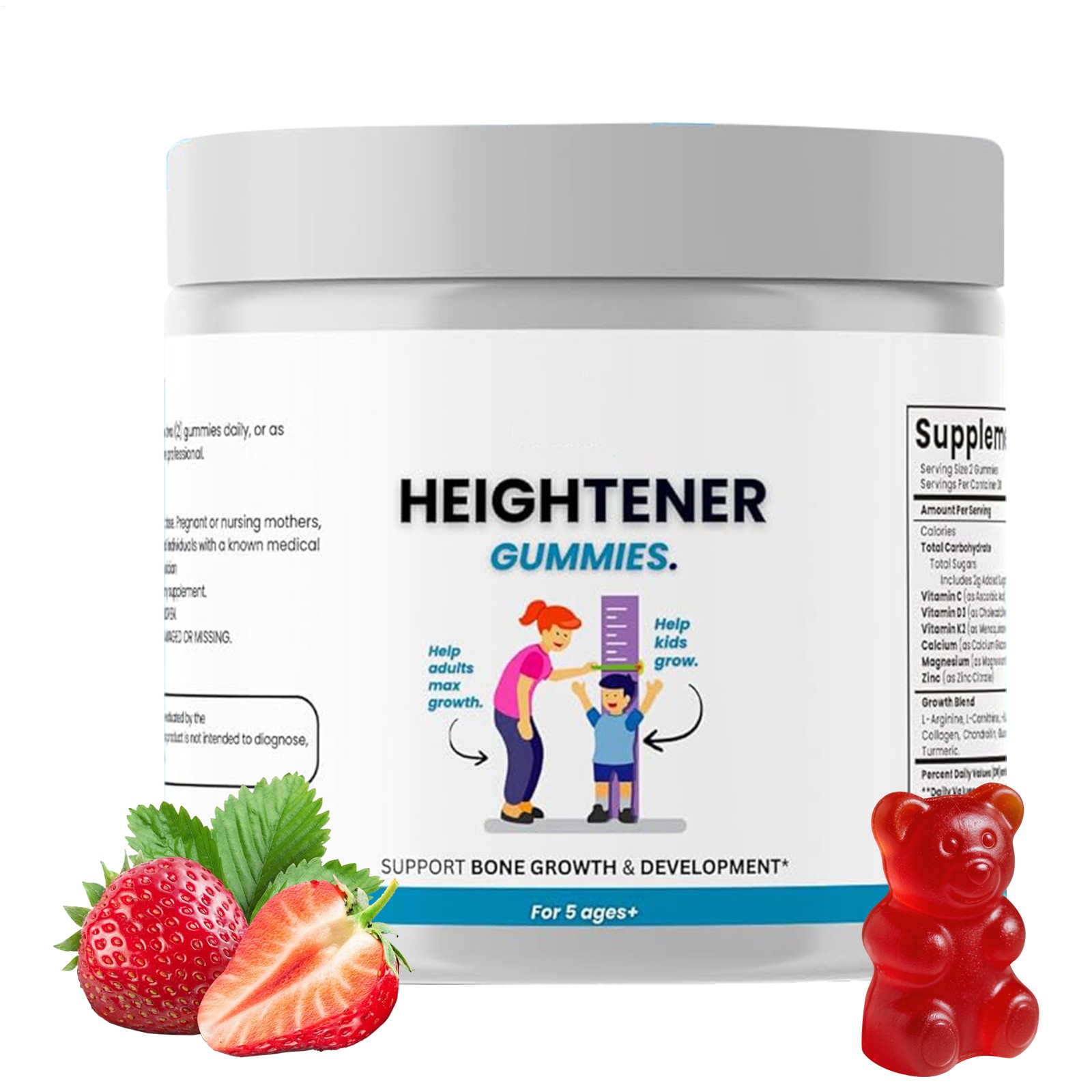 Heightener Gummies – Natural Height Growth Supplement for Kids, Teens and Adult