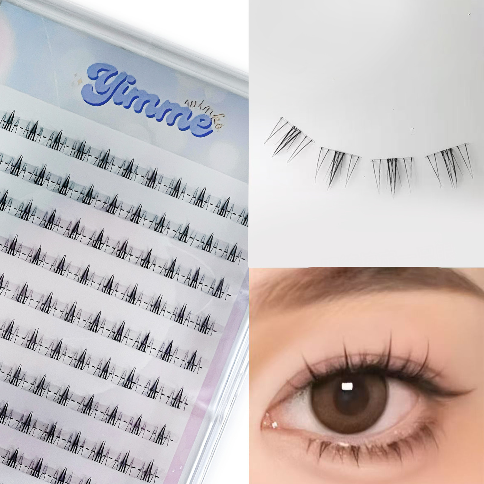 3 Packs of 10 Rows Lower Lash Cluster of Yimmewinks’ Wild Cat!