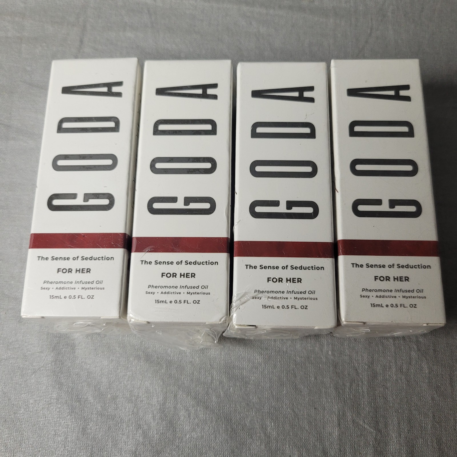 GODA LOT of 4 For Her Pheromone Infused Perfume 0.5 fl oz Jasmine Peony Rose NEW