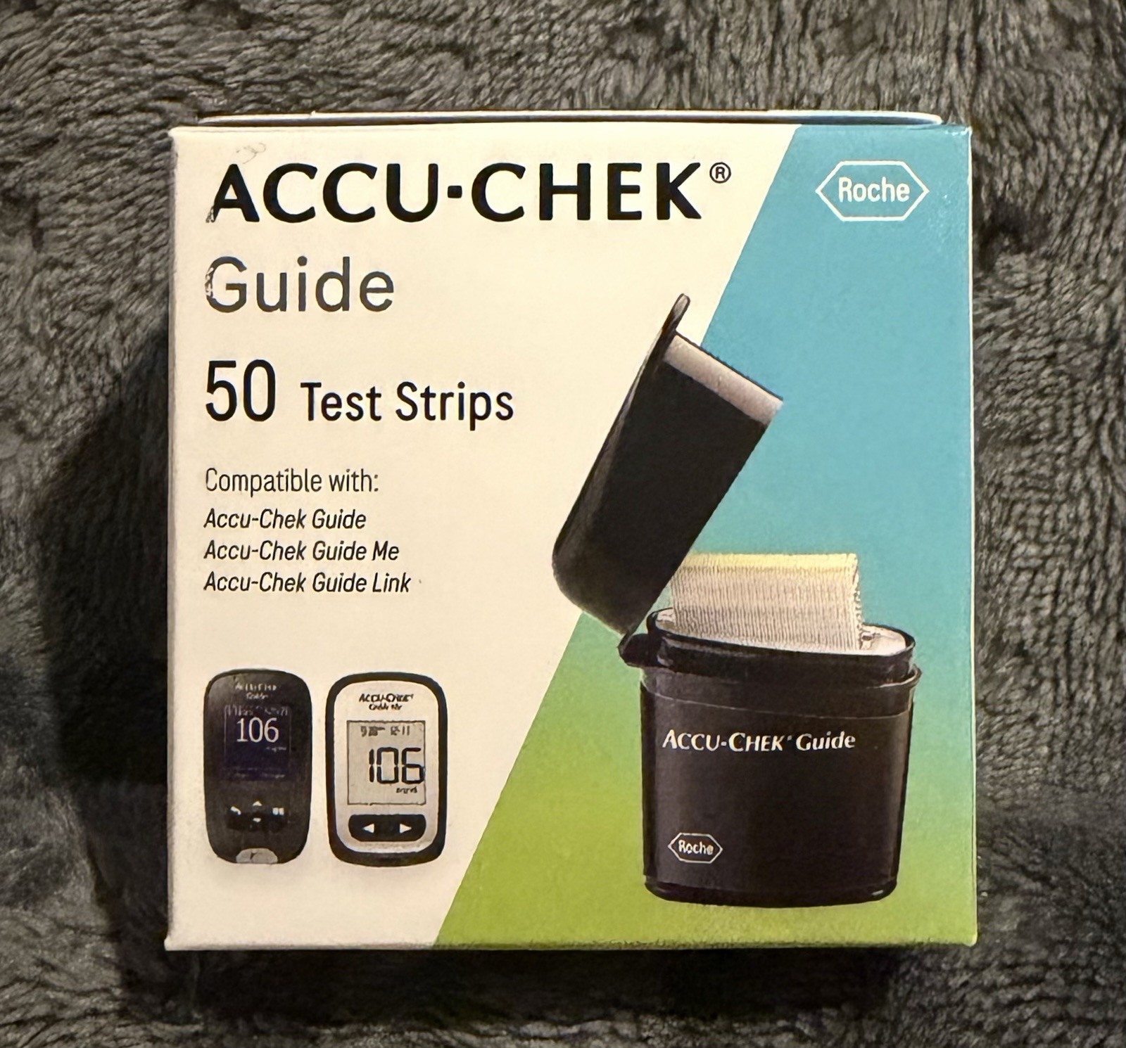 Accu-Chek Guide Test Strips for Blood Glucose Testing (1 BOX OF 50) exp 04/2027