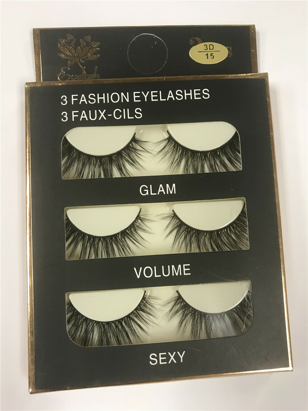 3 6 15 Pairs 100% Real 3D Mink Makeup Cross False Eyelashes Eye Lashes Handmade