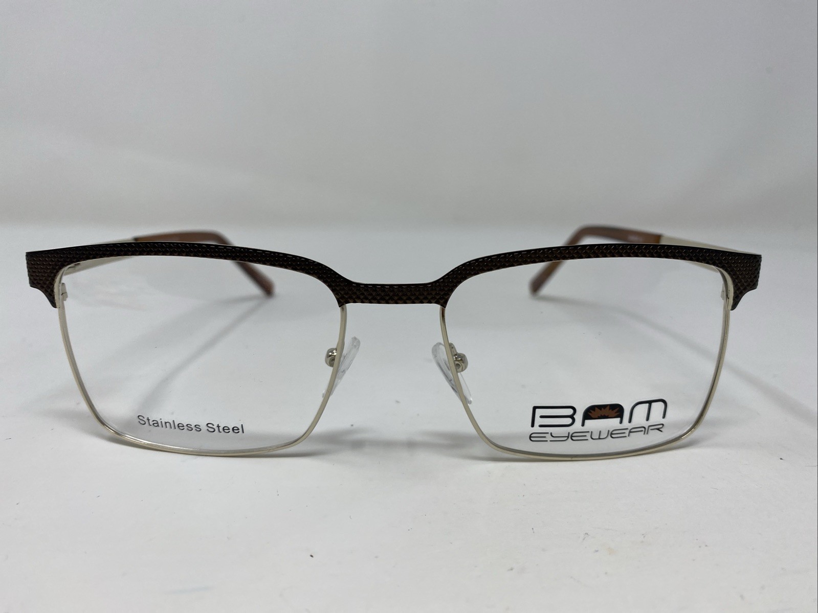 BAM Eyewear BAM 525 BROWN 59-19-150 Brown/Gold Full Rim Eyeglasses Frame G128