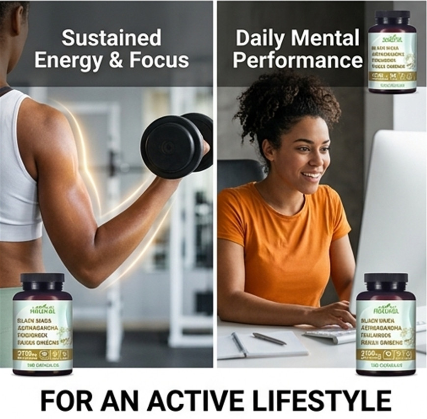 2-Pack Why Not Natural Black Maca Ashwagandha Fenugreek Panax Ginseng 240 Caps