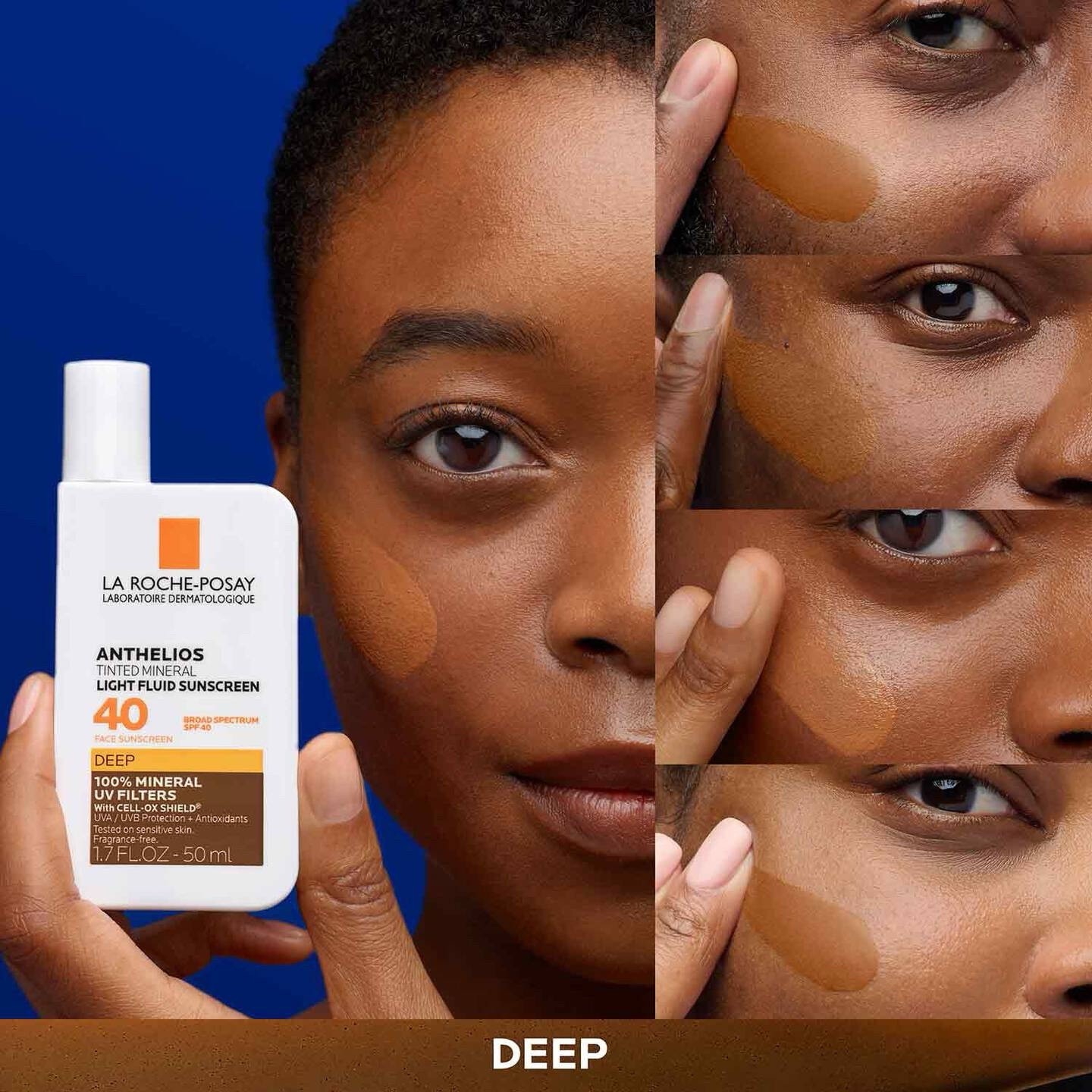 La Roche-Posay Anthelios Mineral Tinted Face Sunscreen 40 SPF, Deep, EXP. 4/27