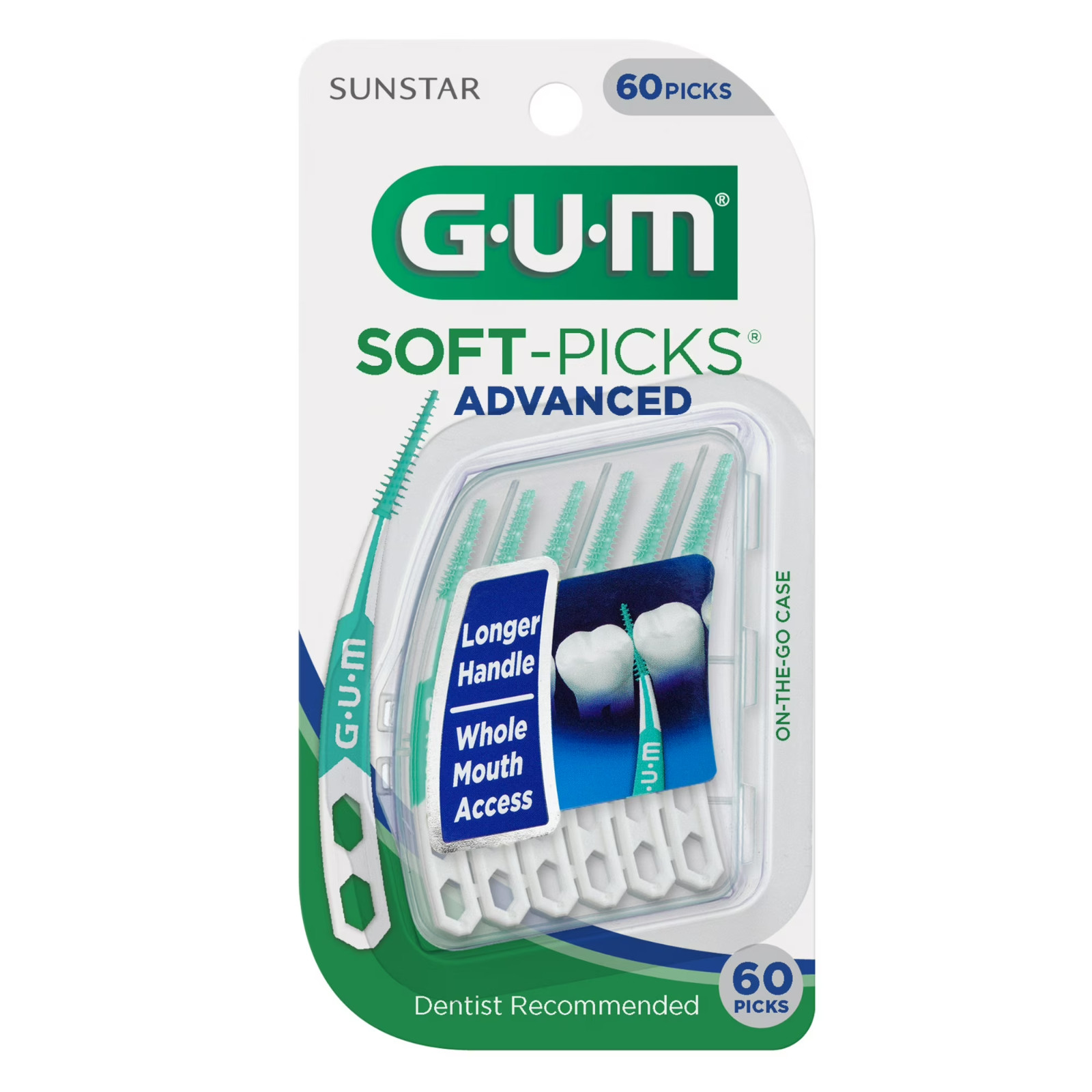 GUM Soft-Picks Advanced Dental Picks, Dentist Recommended, 60 Count