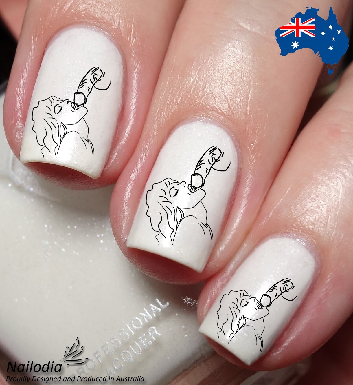Adult Gift Blowjob Lovers Nail Art Decal Sticker