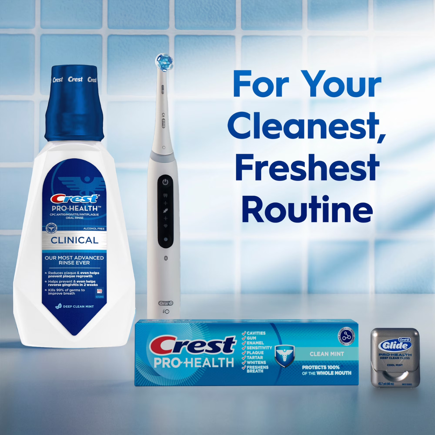 Crest Pro-Health Clinical Alcohol Free Mouthwash, Deep Clean Mint, 946 mL