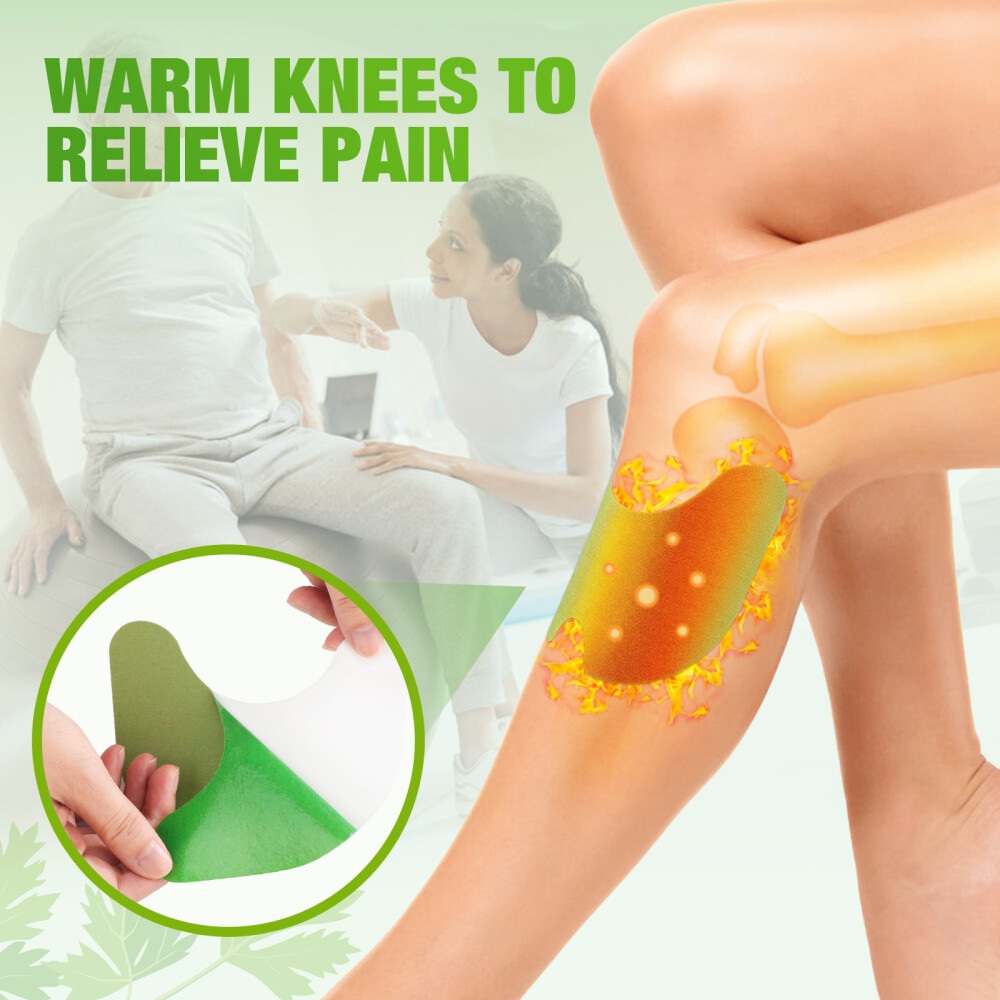 120Pcs Herbal Knee Patch Wormwood Plaster for Knee Support & Muscle Pain Relief