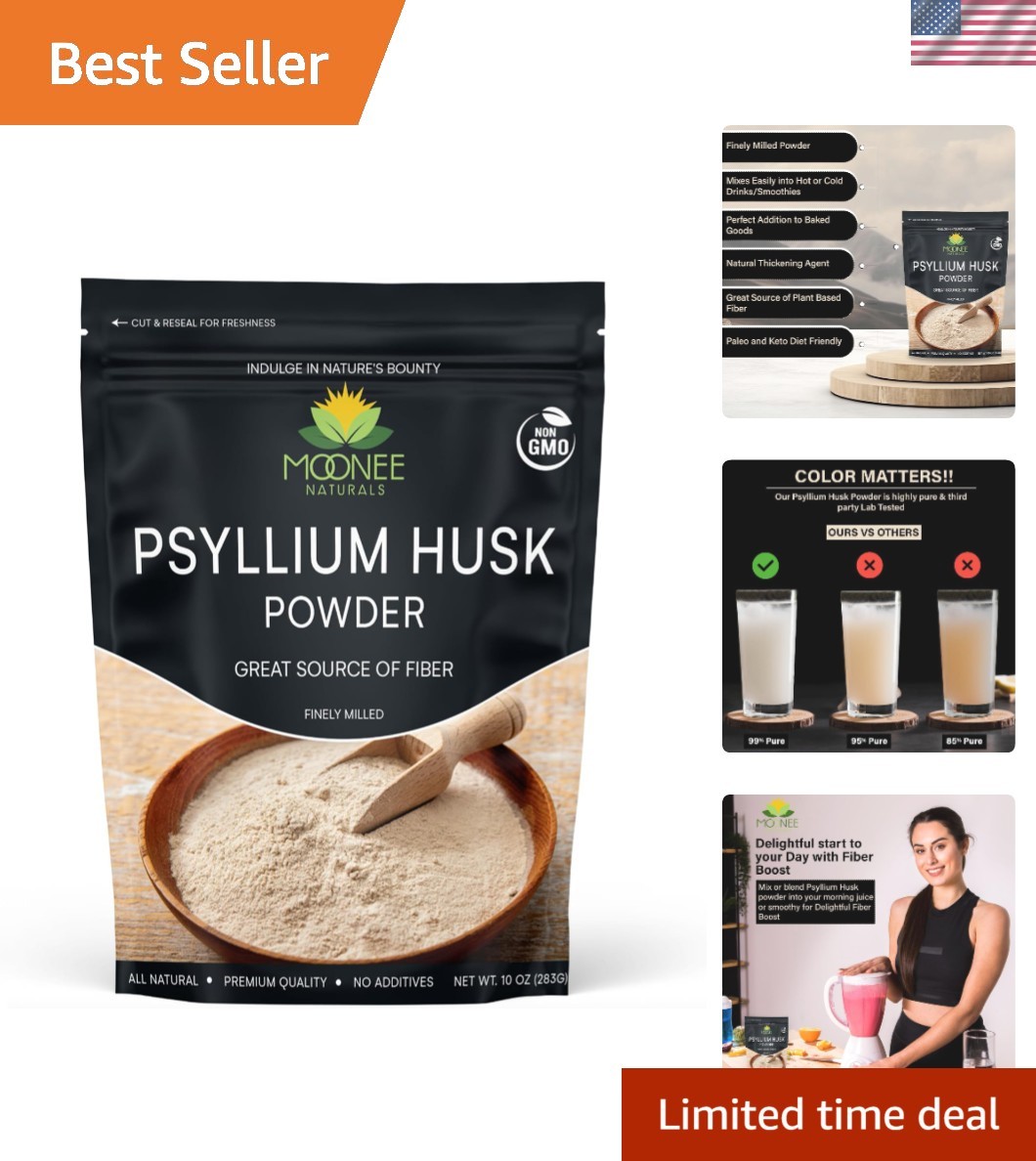 Versatile Psyllium Husk Powder 10 OZ | Supports Digestion & Weight Management