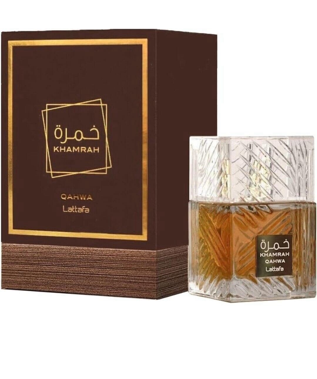 1:1 Lattafa Khamrah Qahwa Eau de Parfum Spray, Regular Size 3.4 fl oz (100ml)