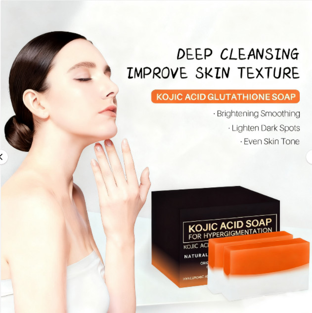 2 Pack Kojic Acid Skin Brightening Soap Dark Spot Remover Cleaning Face & Body
