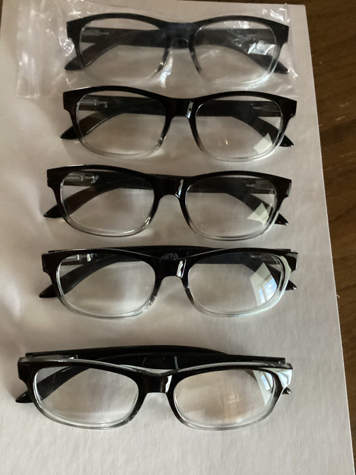 Reading Glasses Lot of 5 Unknown Magnification – New & Unused.