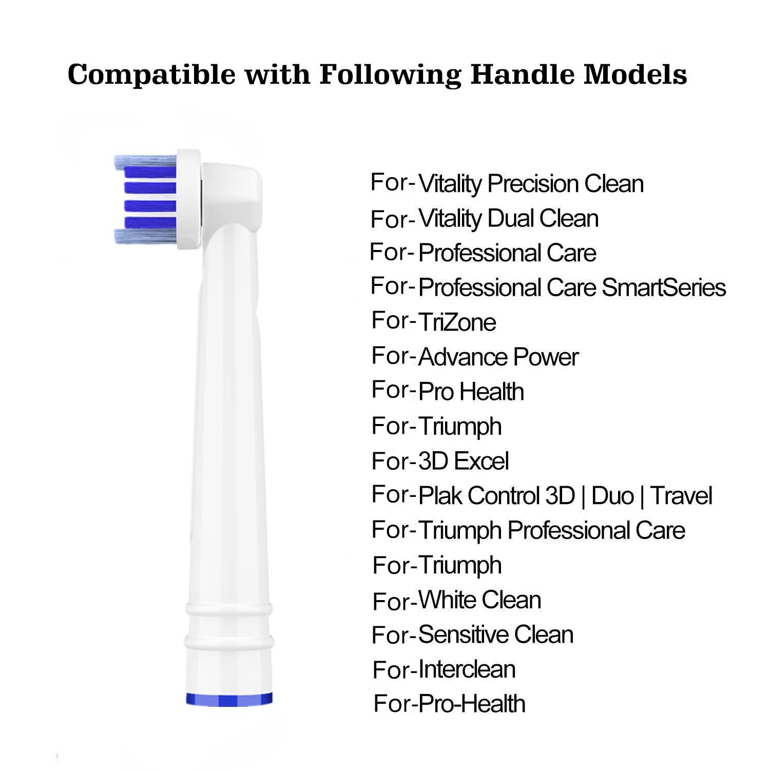 4 Pack Replacement Toothbrush Heads for Oral-B Braun Electric Toothbrush Refill