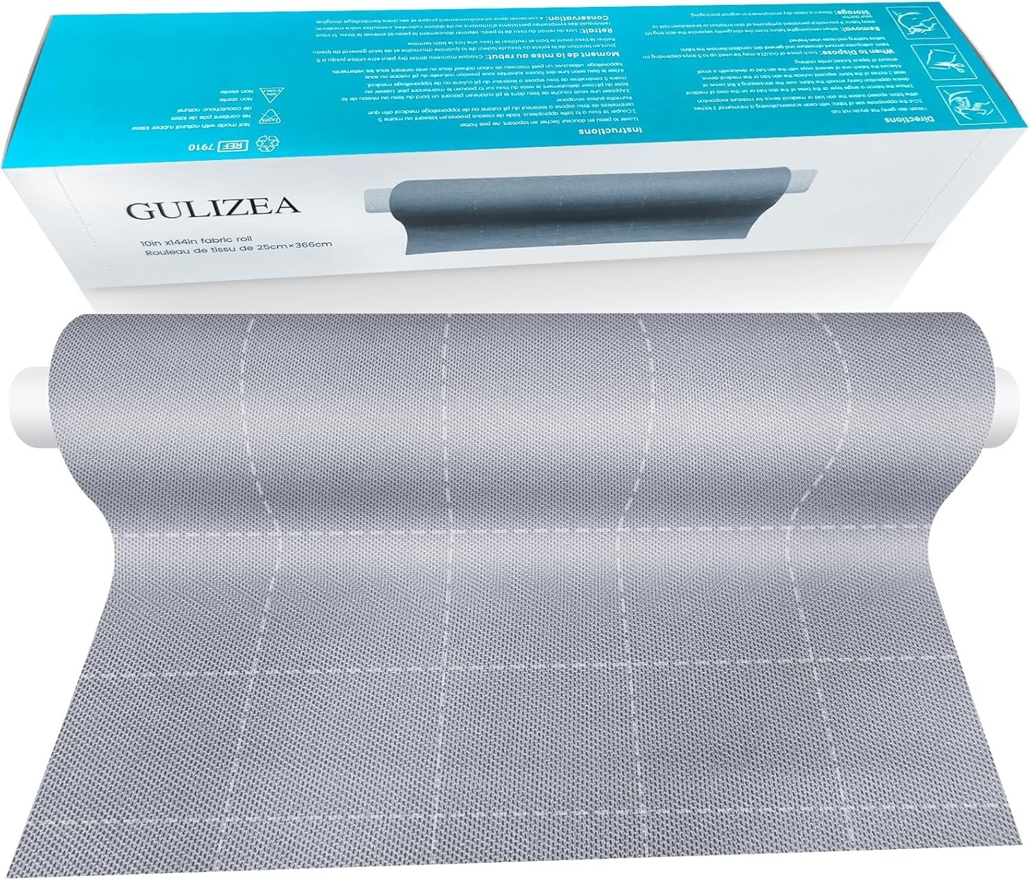 10×144 Inch Silver Infused Fabric Roll, Breathable & Non-Adherent Wound Dress…