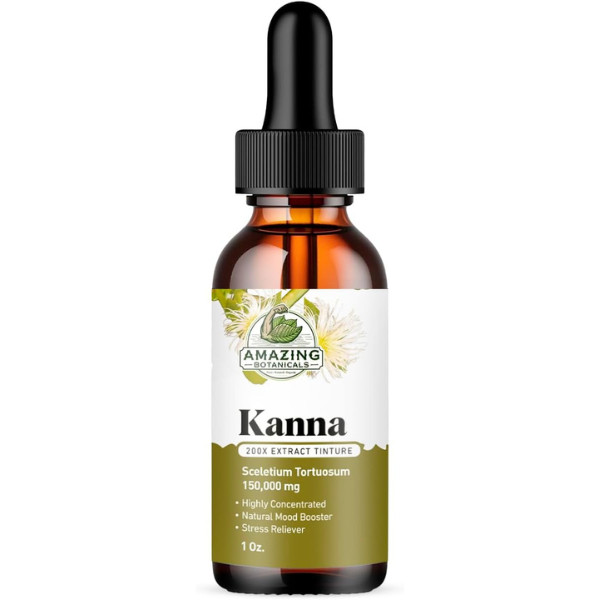Amazing Botanicals 200X Kanna Extract Tincture | Premium Sceletium Drops