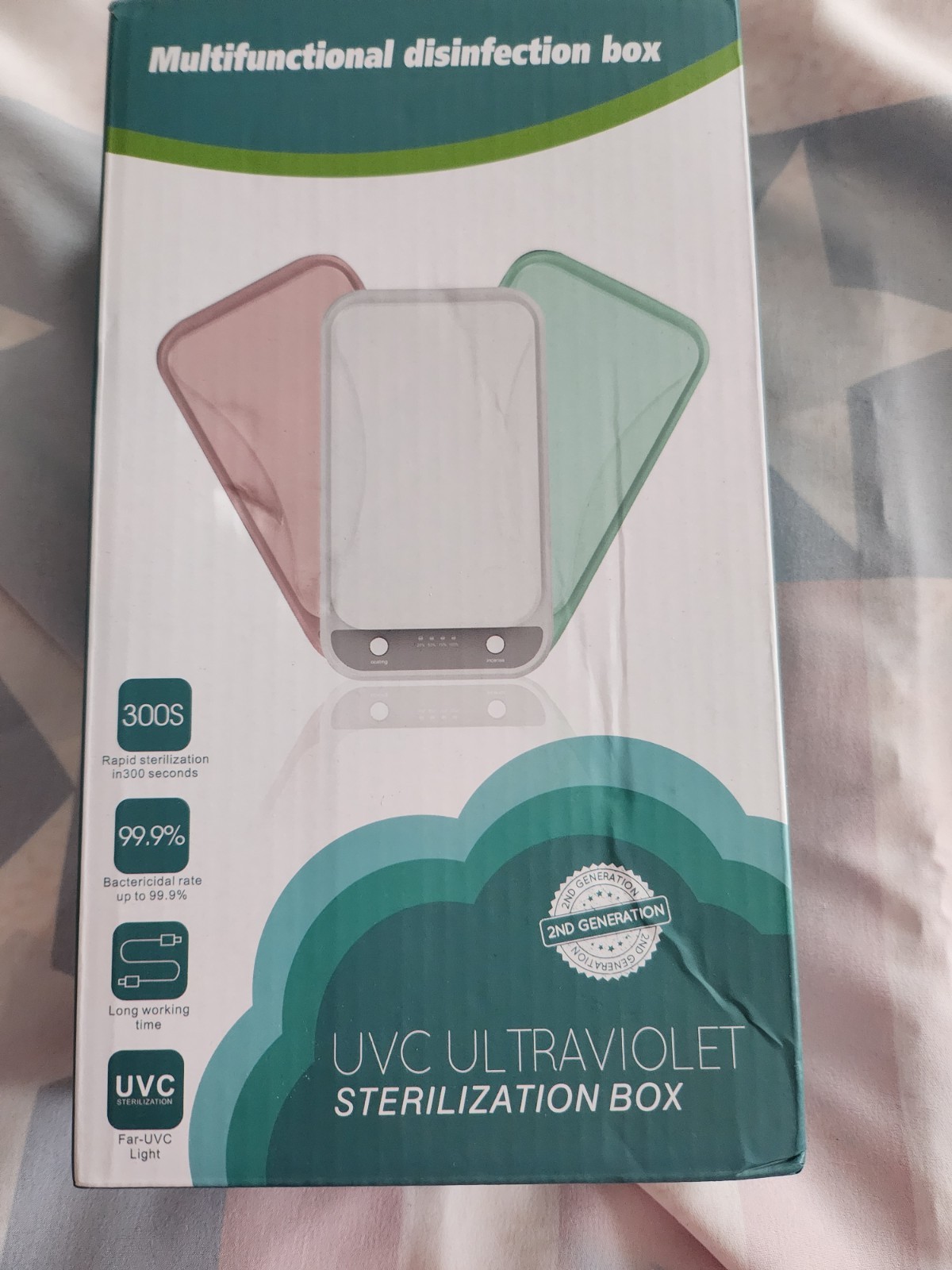 UVC UV Sterilization Disinfection Box White CE 300S 99.9W Tools 5in