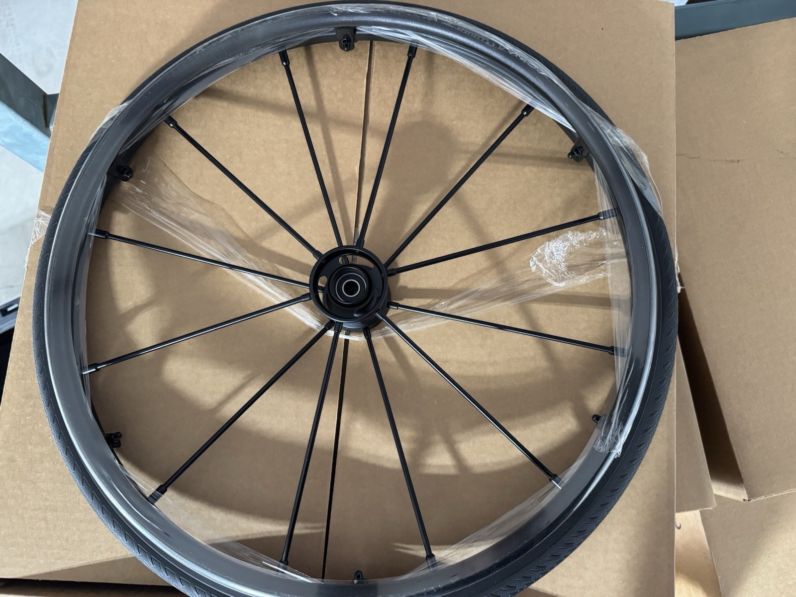 24″ (540) Primo Sentinel 12 Spoke Wheel w/ P154 Sentinel Solid Tires No Markings