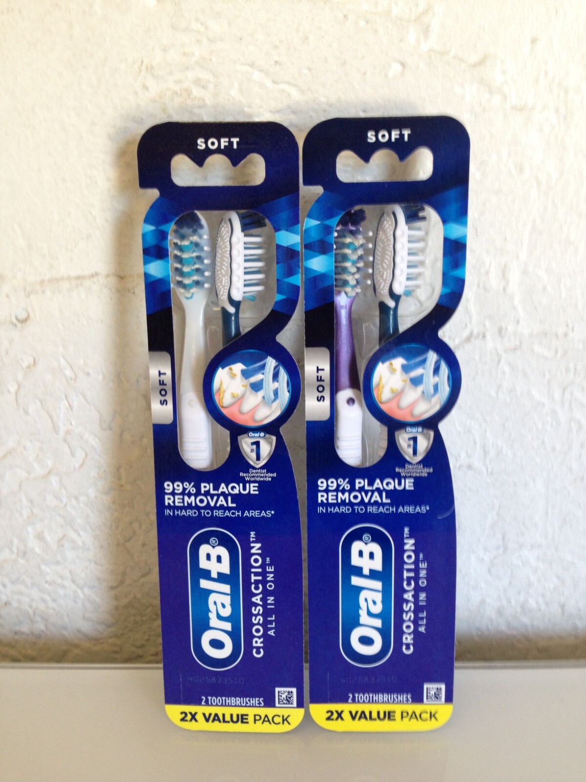 Oral-B CrossAction All In One Toothbrushes, Soft, 2 pack