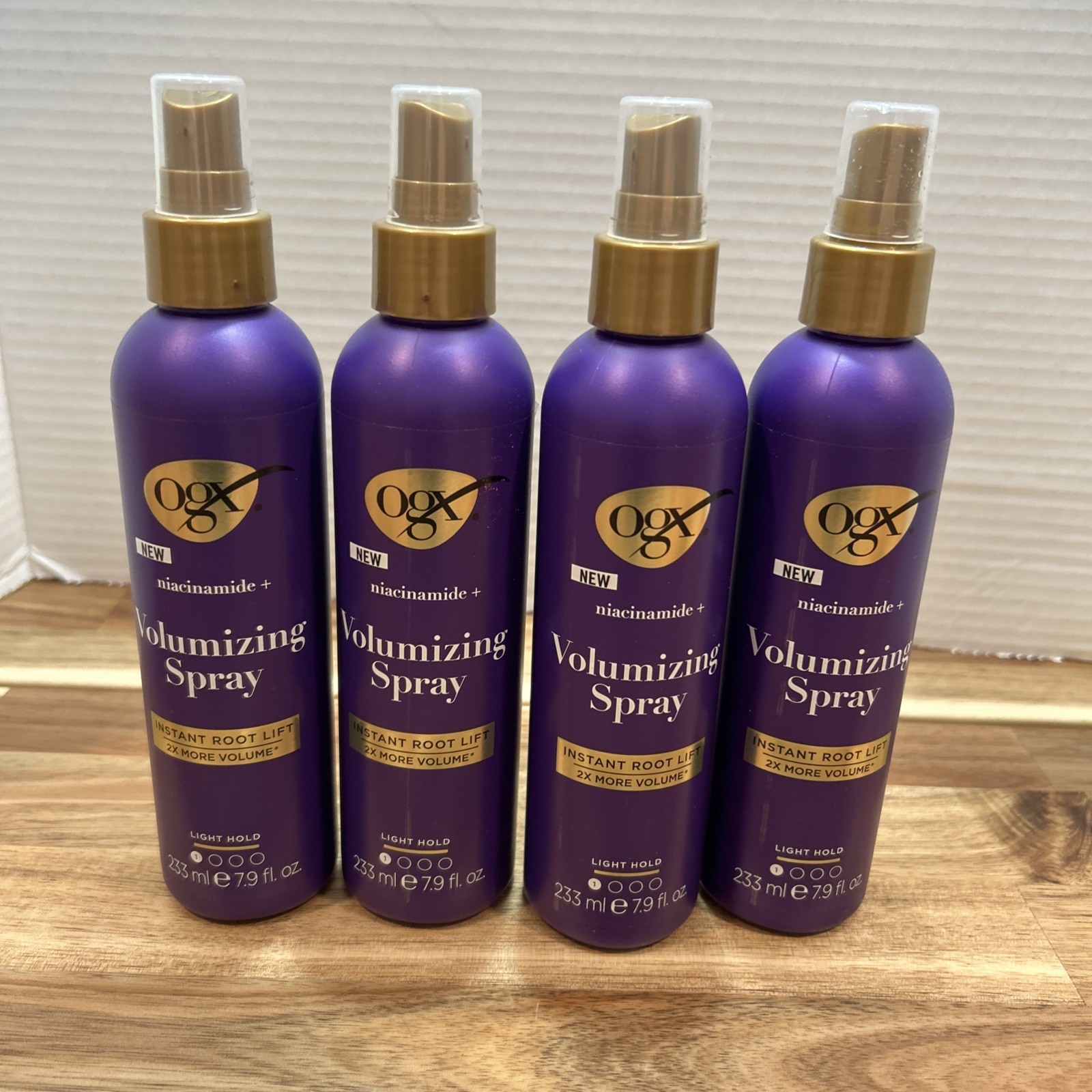 4 OGX Niacinamide + Volumizing 7.9 fl. oz. Sprays, Instant Root Lift Light Hold