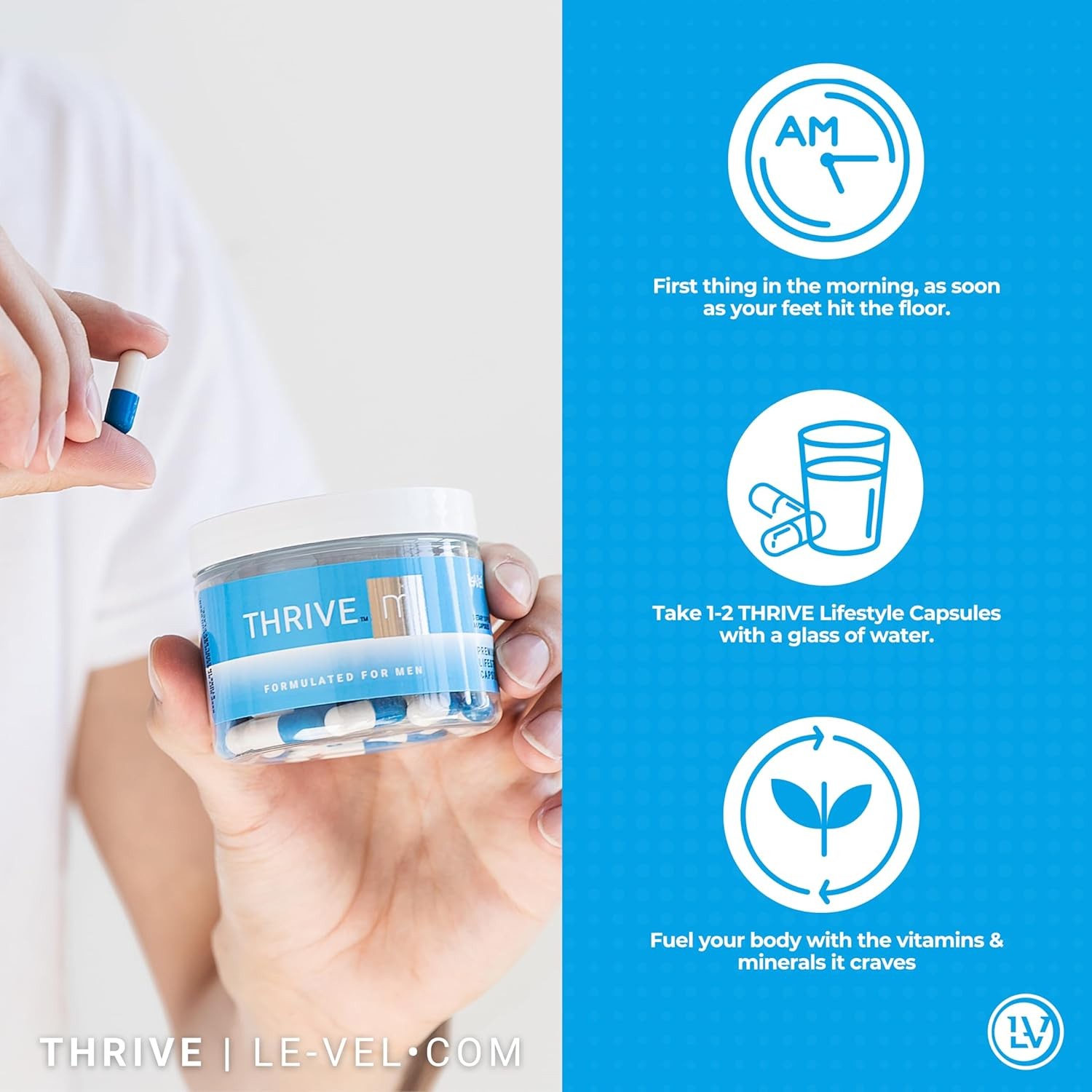 Le-Vel Thrive M Premium Lifestyle Capsules for Men ?V (1 Bottle (60 Servings))