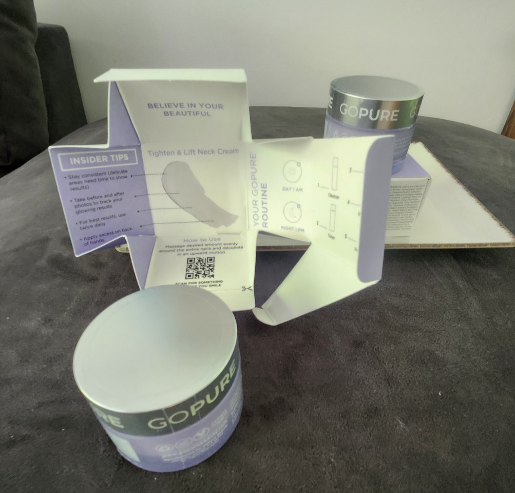 2x GOPURE Neck Firming Cream For Tightening and Lift 1.7oz EXP 12/2028