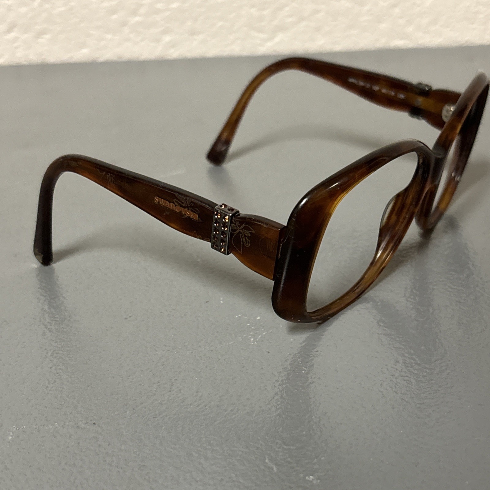 Swarovski APRIL SW 12 45Z Sunglasses Frame Only Brown Square Full Rim Italy