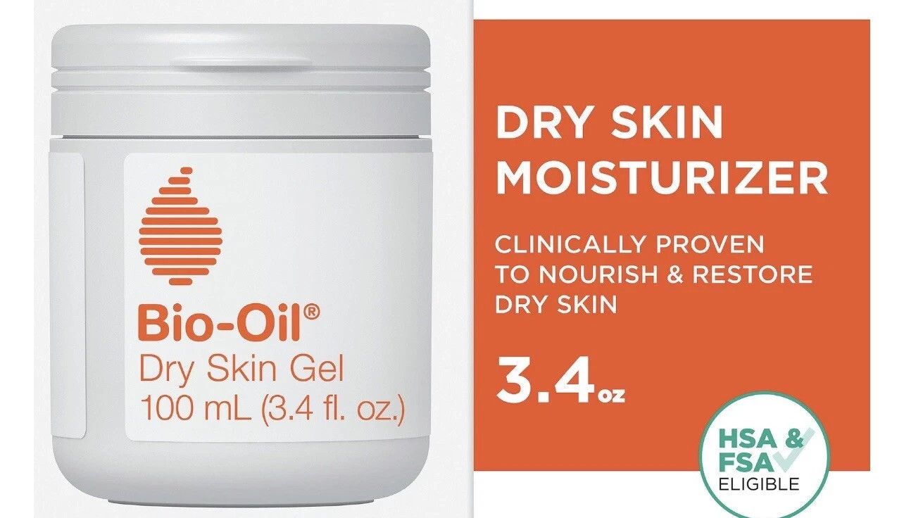 Bio Oil Dry Skin Gel With Soothing Emollients Vitamin B3 Non Comedogenic 3.4 Oz