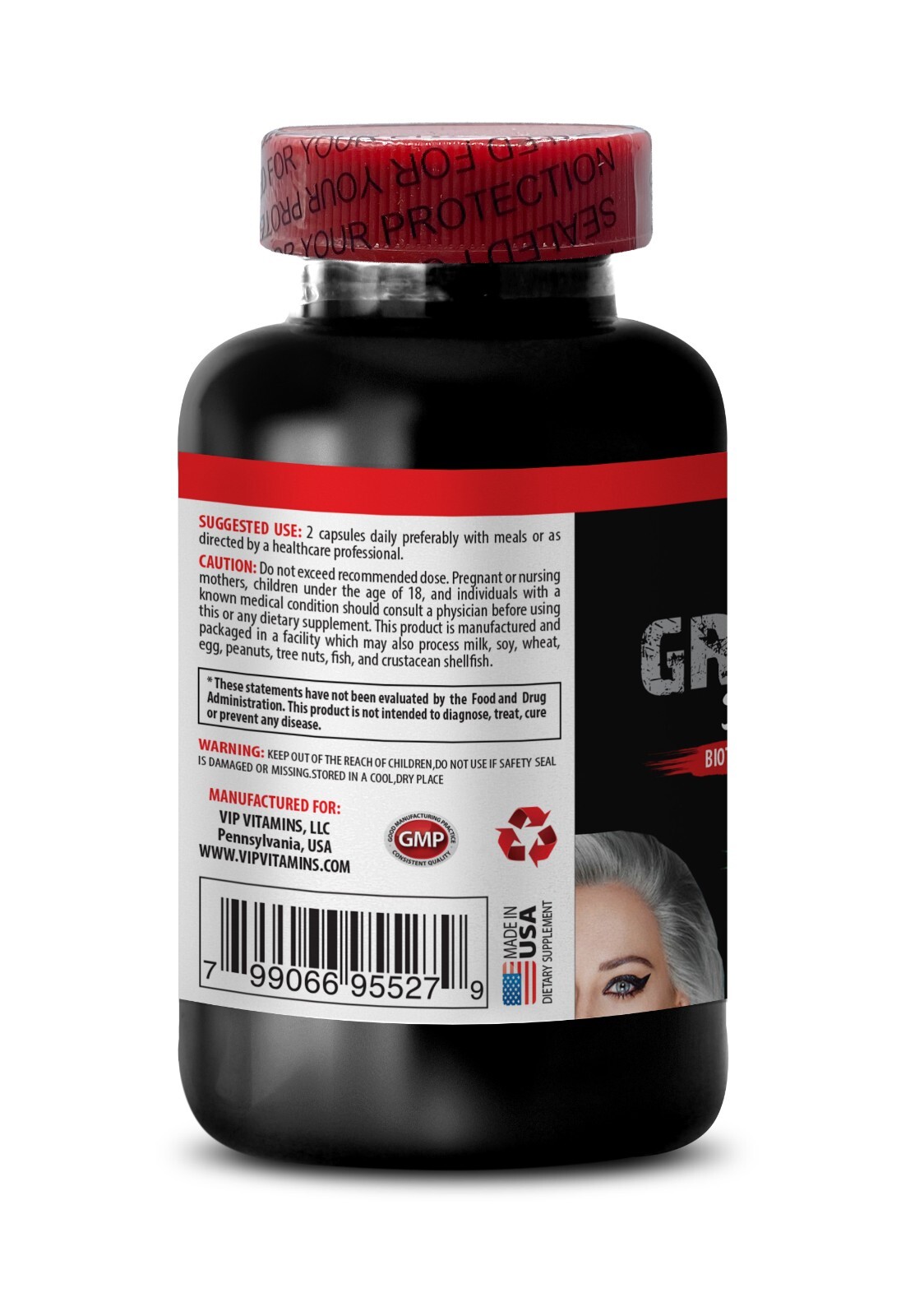 biotin hair – GRAY HAIR REVERSE FORMULA – anti gray hair supplement – 1 Bottles